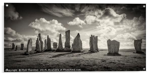 The Callanish Standing Stones Isle of Lewis Acrylic by Phill Thornton