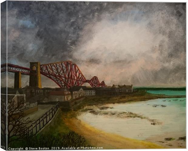 The Forth Bridge Canvas Print by Steve Boston