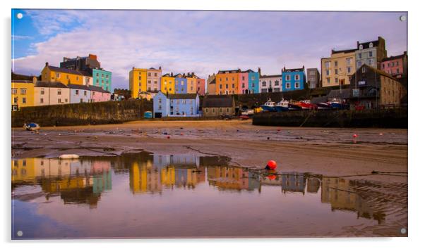 Tenby Harbour  Acrylic by Michael South Photography