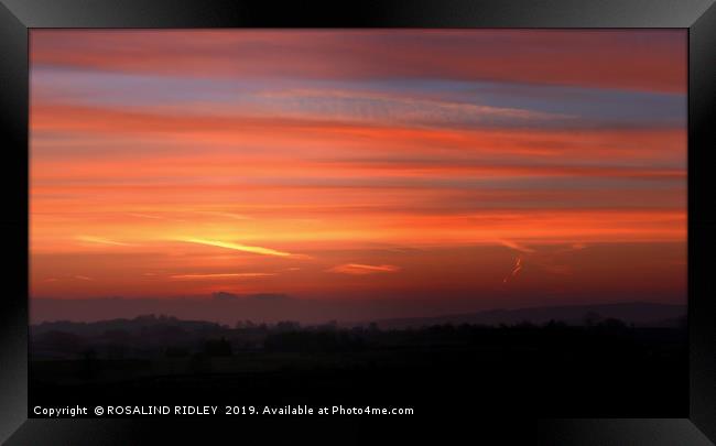 "Misty Cumbrian Sunrise" Framed Print by ROS RIDLEY