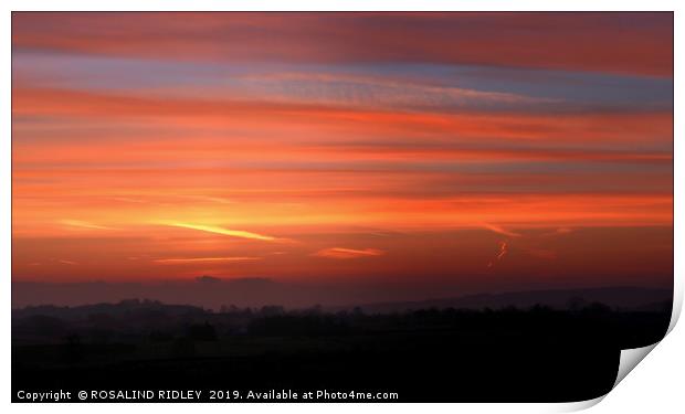 "Misty Cumbrian Sunrise" Print by ROS RIDLEY