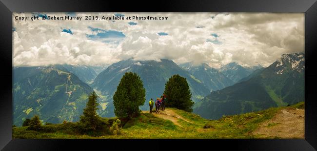 Walking in the Austrian Tyrol Framed Print by Robert Murray
