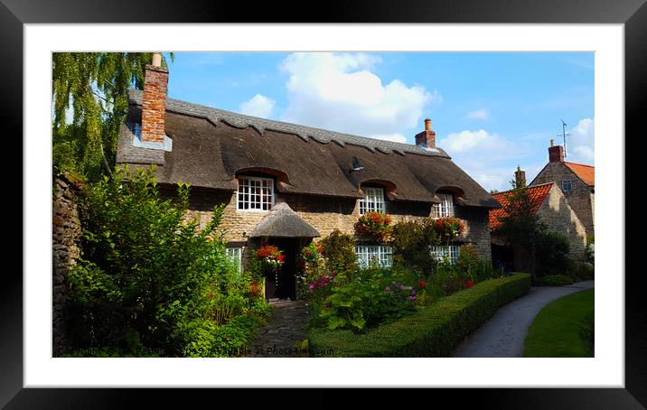 Thornton Le Dale Thatched Cottage Framed Mounted Print by Ian Pettman