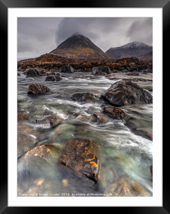 Sligachan river Isle of Skye  Framed Mounted Print by Shaun Jacobs
