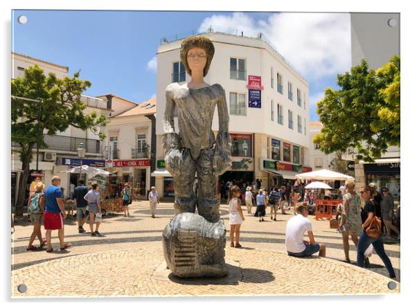 Praça de Gil Eanes Lagos Portugal Acrylic by Naylor's Photography