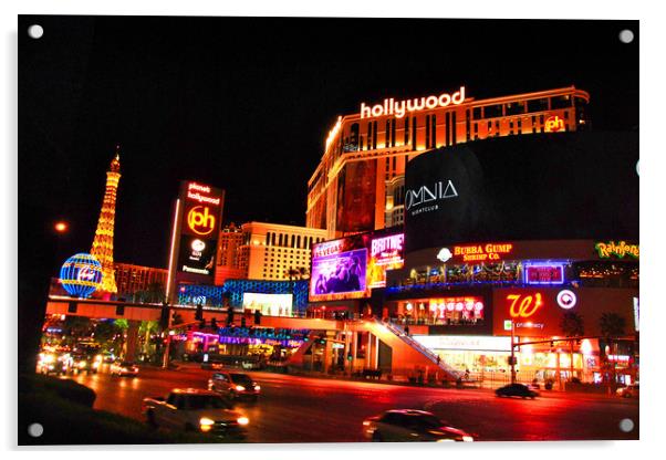 Planet Hollywood Hotel Las Vegas America Acrylic by Andy Evans Photos