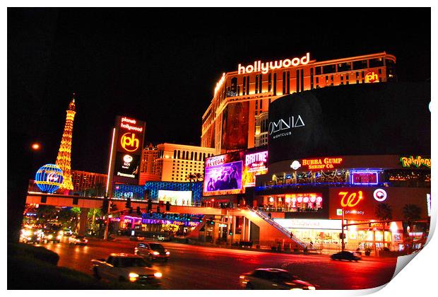 Planet Hollywood Hotel Las Vegas America Print by Andy Evans Photos