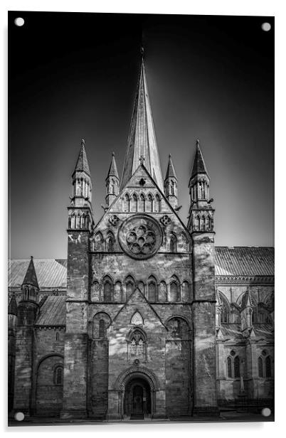 Trondheim Nidaros Cathedral Side Facade Acrylic by Antony McAulay