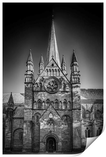 Trondheim Nidaros Cathedral Side Facade Print by Antony McAulay