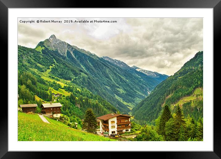 The Stillupgrund Valley, Zillertal, Austria. Framed Mounted Print by Robert Murray
