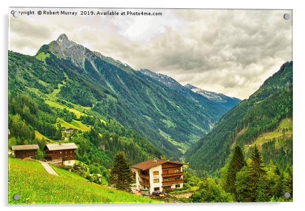 The Stillupgrund Valley, Zillertal, Austria. Acrylic by Robert Murray