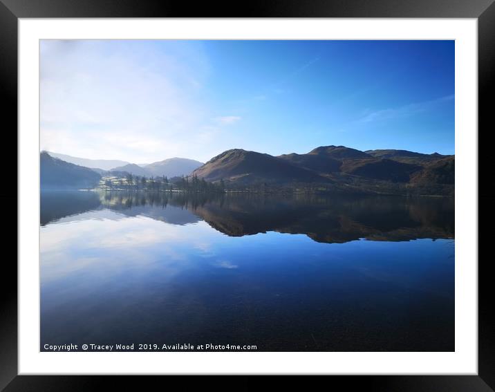 Ullswater reflections Framed Mounted Print by Tracey Wood