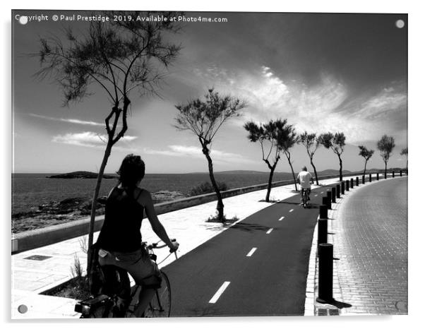 Mallorcan Cycle Track Acrylic by Paul F Prestidge