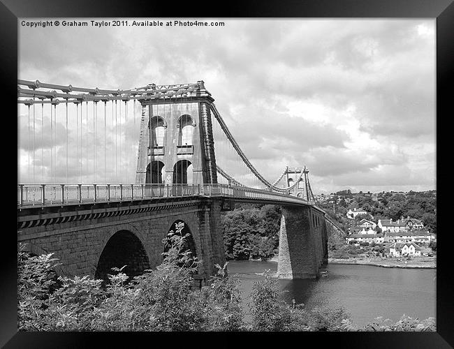 Menai Suspension Bridge Framed Print by Graham Taylor