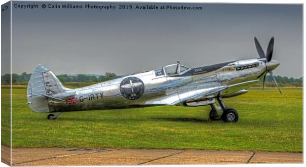 The Silver Spitfire 1 Canvas Print by Colin Williams Photography