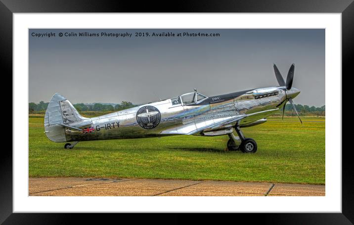 The Silver Spitfire 1 Framed Mounted Print by Colin Williams Photography