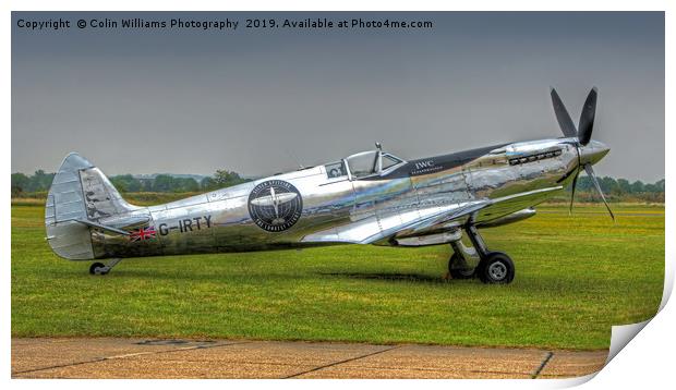 The Silver Spitfire 1 Print by Colin Williams Photography