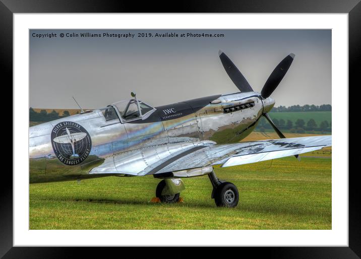 The Silver Spitfire 2 Framed Mounted Print by Colin Williams Photography