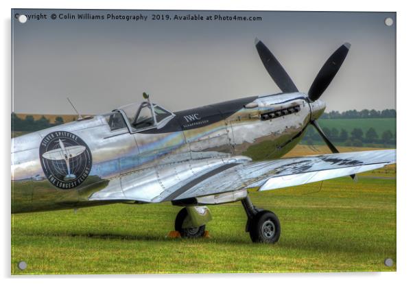 The Silver Spitfire 2 Acrylic by Colin Williams Photography