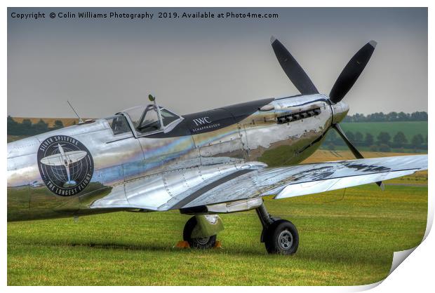 The Silver Spitfire 2 Print by Colin Williams Photography