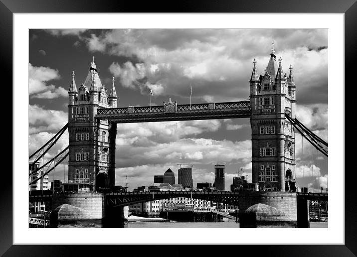 Tower bridge in London, Great Britain Framed Mounted Print by M. J. Photography