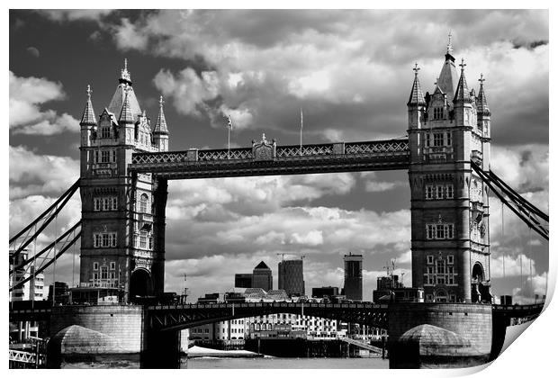 Tower bridge in London, Great Britain Print by M. J. Photography