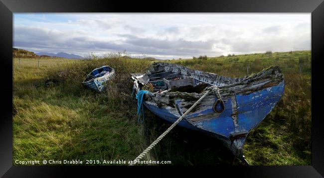 Abandoned boats in Cove Harbour Framed Print by Chris Drabble