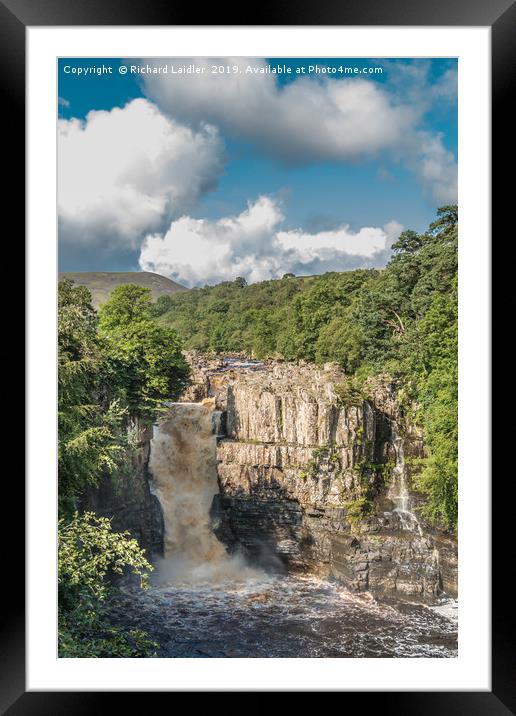 High Force Waterfall, Upper Teesdale Framed Mounted Print by Richard Laidler