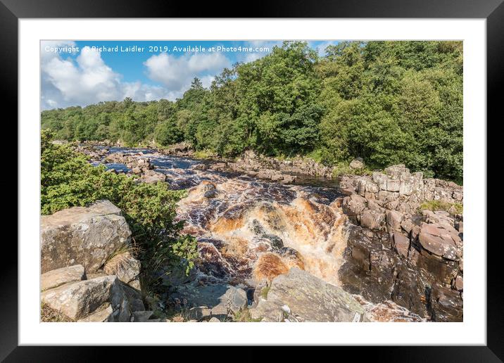 The River Tees Upstream from High Force Waterfall Framed Mounted Print by Richard Laidler