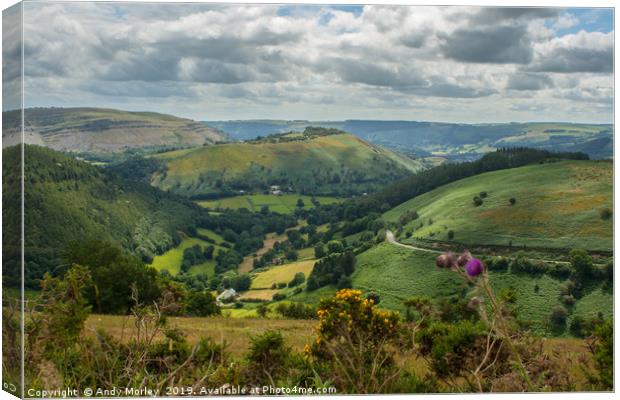View from the Horseshoe Pass Canvas Print by Andy Morley