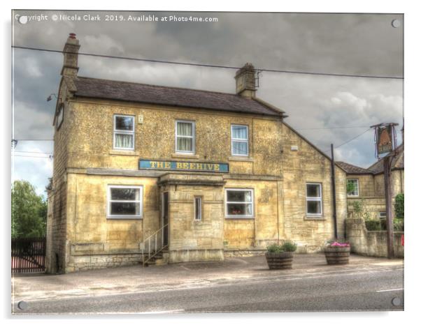 The Beehive A Timeless Wiltshire Pub Acrylic by Nicola Clark