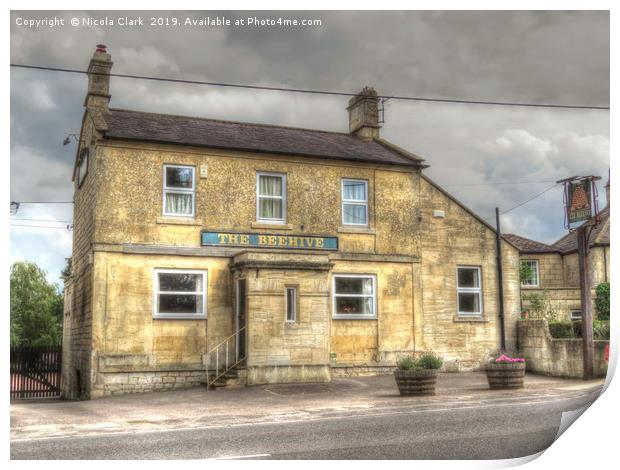 The Beehive A Timeless Wiltshire Pub Print by Nicola Clark
