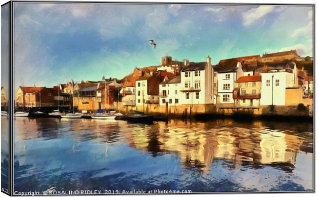 "Whitby Harbour" Canvas Print by ROS RIDLEY