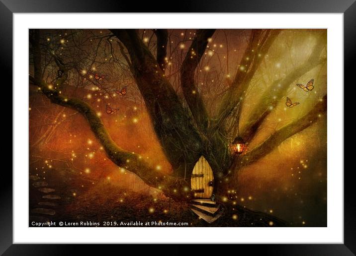 Fairy House Framed Mounted Print by Loren Robbins