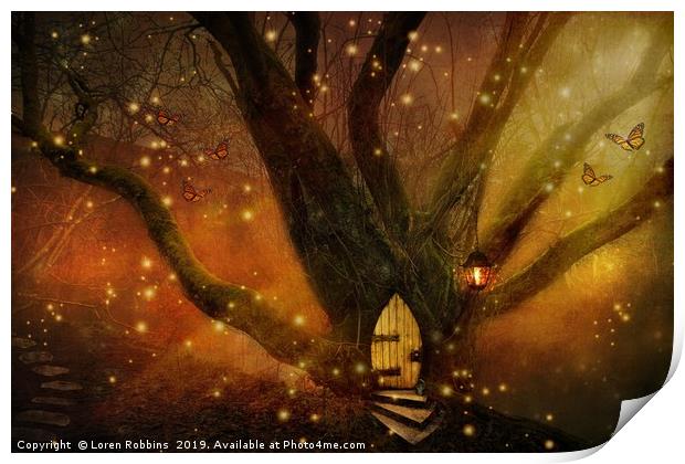 Fairy House Print by Loren Robbins
