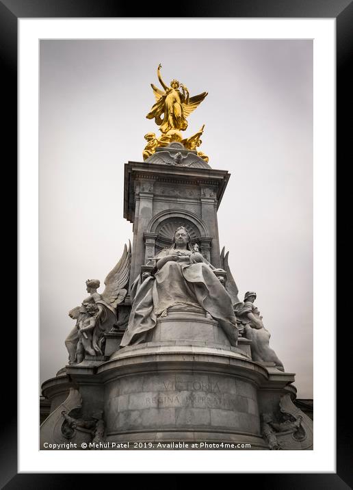 The Victoria Memorial, front of Buckingham Palace Framed Mounted Print by Mehul Patel