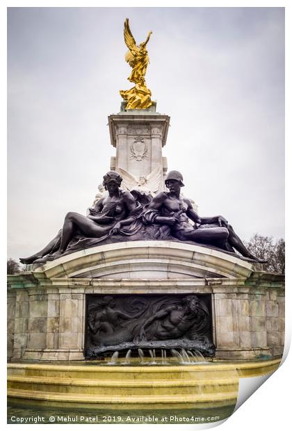 Queen Victoria Memorial, London Print by Mehul Patel