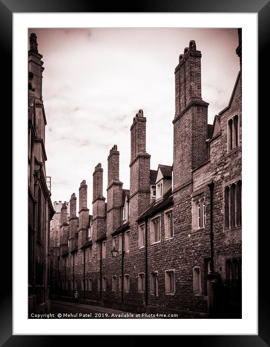 Chimney stacks and ornate gable ended dormers Framed Mounted Print by Mehul Patel