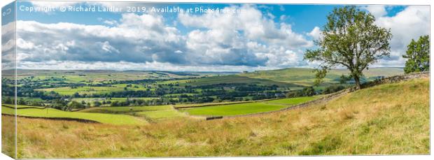 Teesdale to Lunedale from Blunt House Panorama Canvas Print by Richard Laidler