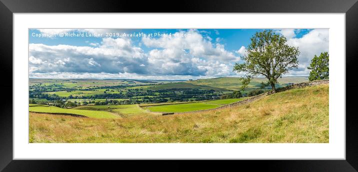 Teesdale to Lunedale from Blunt House Panorama Framed Mounted Print by Richard Laidler