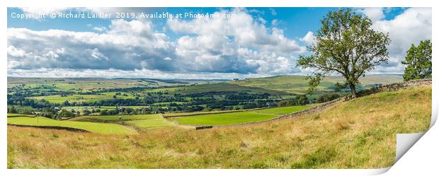 Teesdale to Lunedale from Blunt House Panorama Print by Richard Laidler