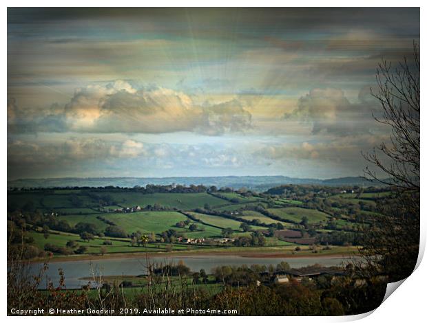 Blagdon Lakes Print by Heather Goodwin