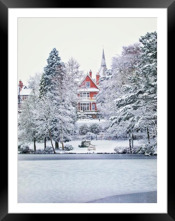 Park in Winter      Framed Mounted Print by Victor Burnside