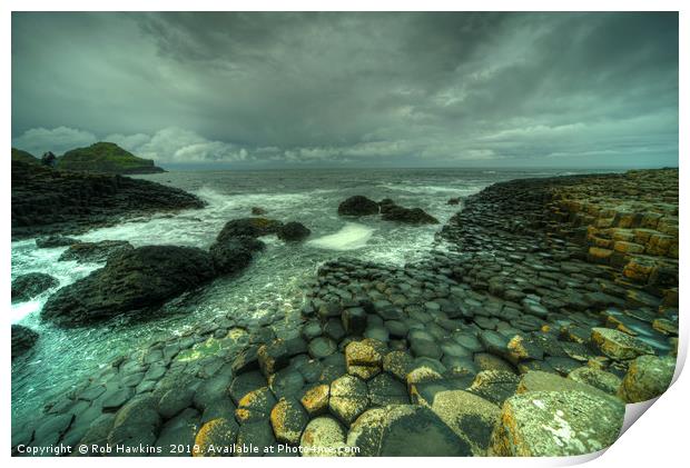 Giants Causeway Atmosphere Print by Rob Hawkins