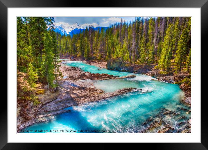 Unleashed Power of Kicking Horse River Framed Mounted Print by Gilbert Hurree