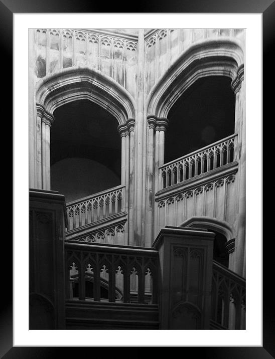 Marble Staircase Framed Mounted Print by Brian Beckett