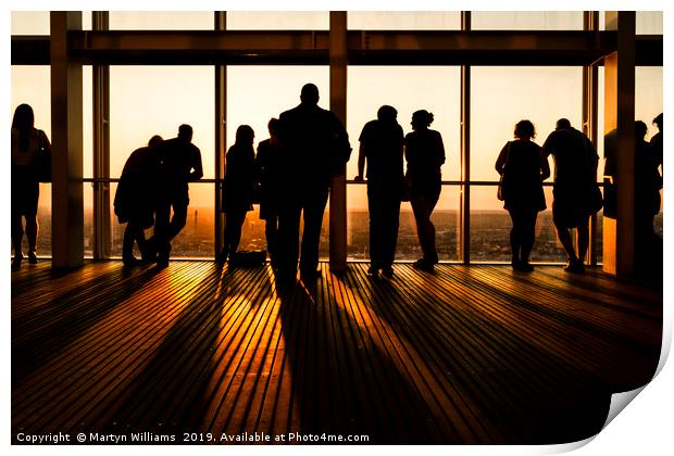 Viewing London From The Shard Print by Martyn Williams
