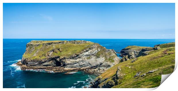 Tintagel Island Bridge Print by David Wilkins