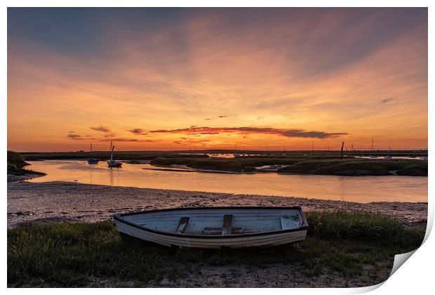 Sunset over Brancaster Staithe  Print by Gary Pearson