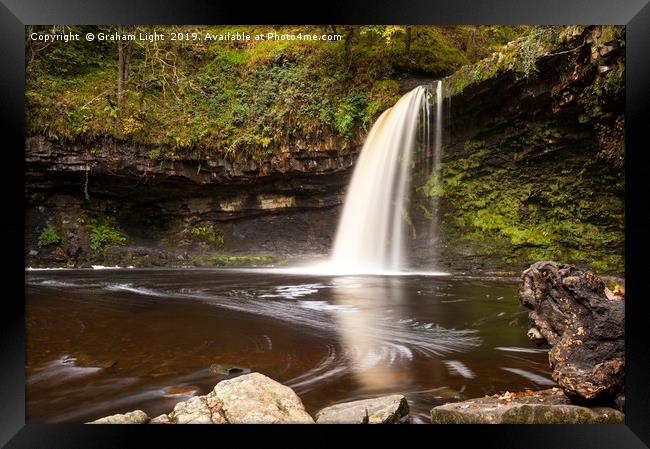 Sgwd Gwladys Waterfall, Brecon National Park Framed Print by Graham Light